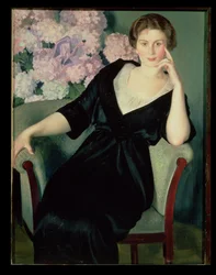 Porträt von Rene Ivanovna Notgaft (geb. 1880) 1914